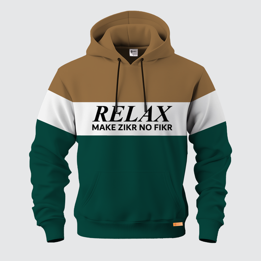 Relax Make Zikr No Fikr  | Kangaroo Hoodies | Pre Winter Sale