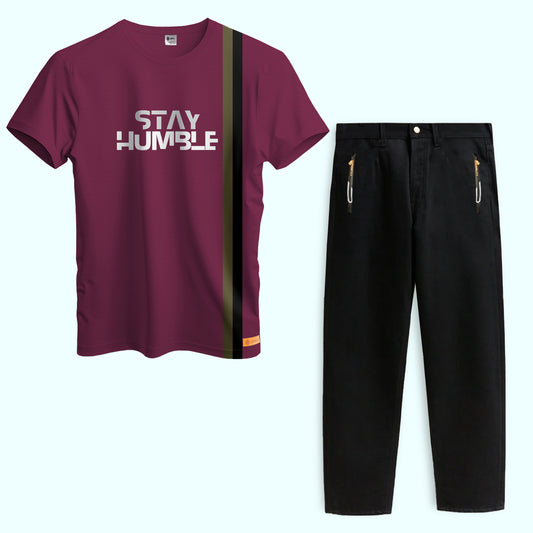 Combo Dry Fit T-Shirt and Jeans Trouser