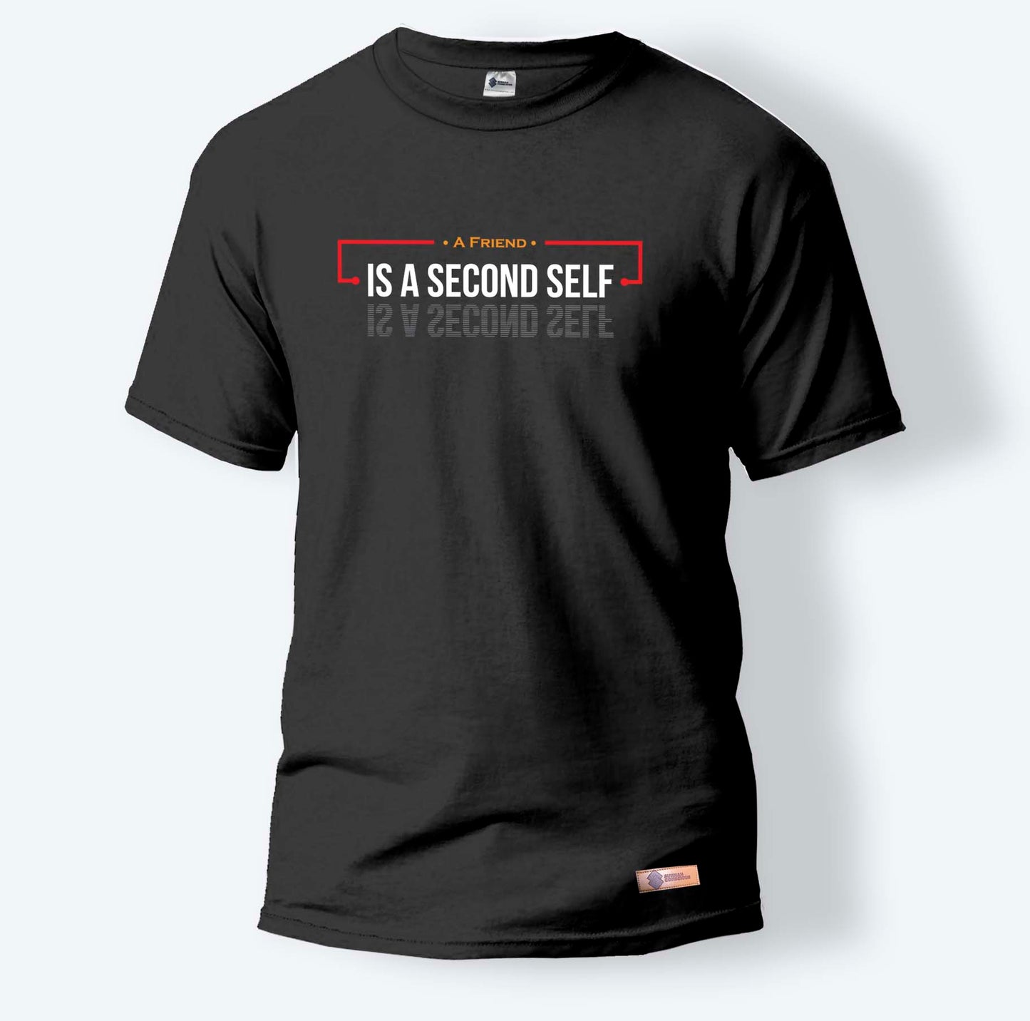 A Friend is a Second Self | Round Neck T-Shirt for Men