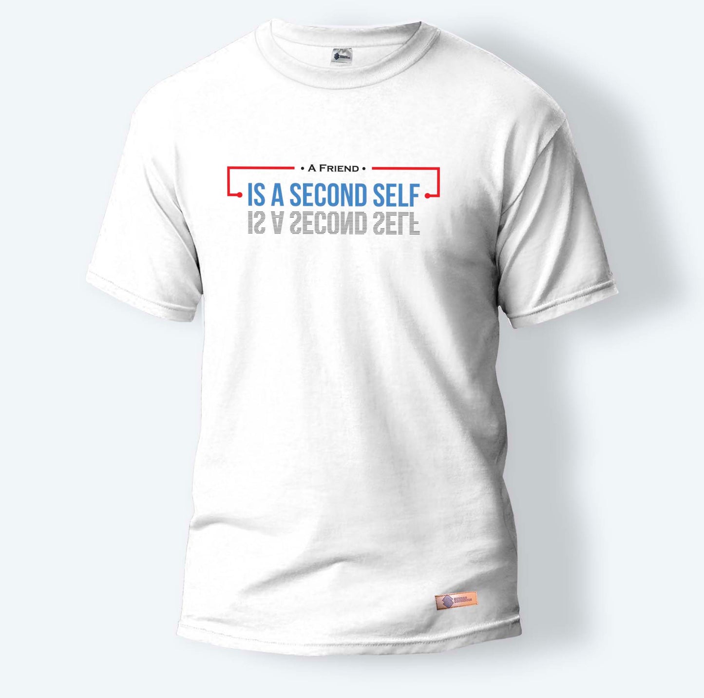 A Friend is a Second Self | Round Neck T-Shirt for Men
