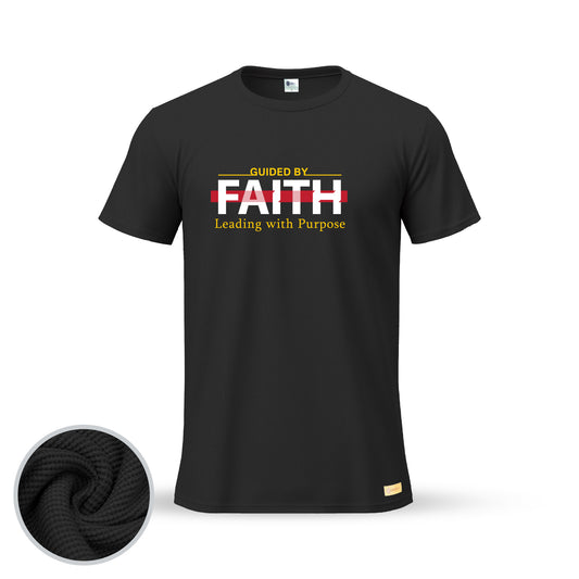Guided By Faith Leading with Purpose | Thermal Round Neck T-Shirt for Men