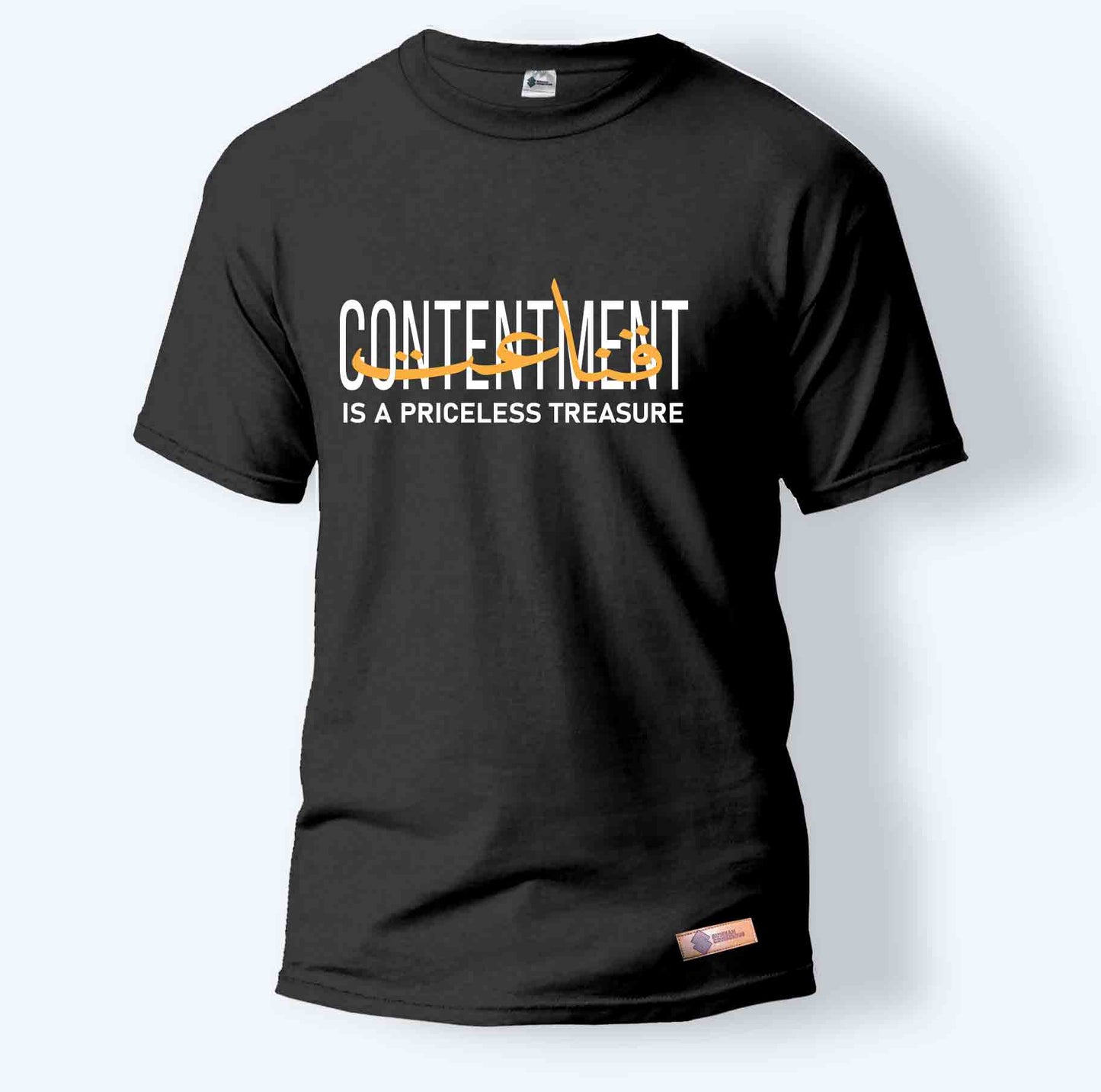 Contentment is a Priceless Treasure | Round Neck T-Shirt for Men