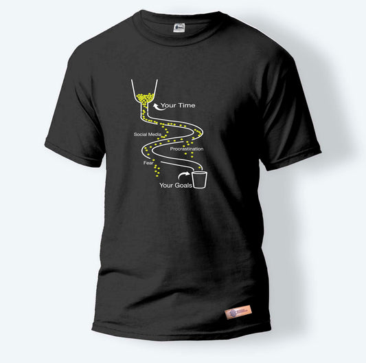 Your Time, Social Media, Procrastination, Fear and Your Goals | Round Neck T-Shirt for Men
