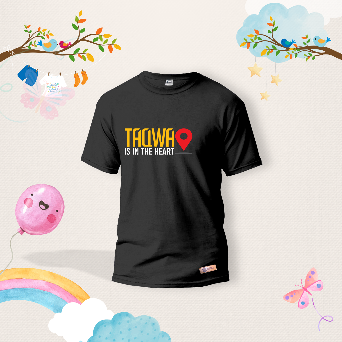 Taqwa is in the Heart Kids Shirts