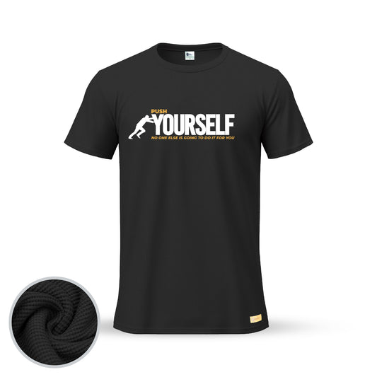 Push Yourself | Thermal Round Neck T-Shirt for Men
