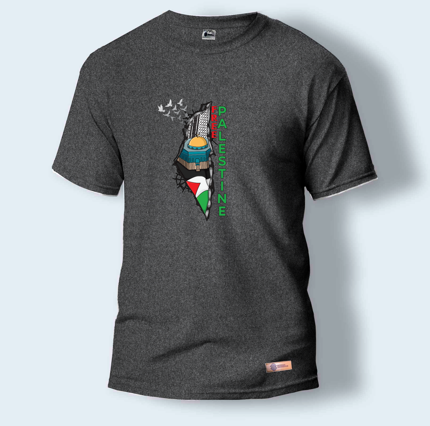 Free Palestine | Round Neck T-Shirt for Men