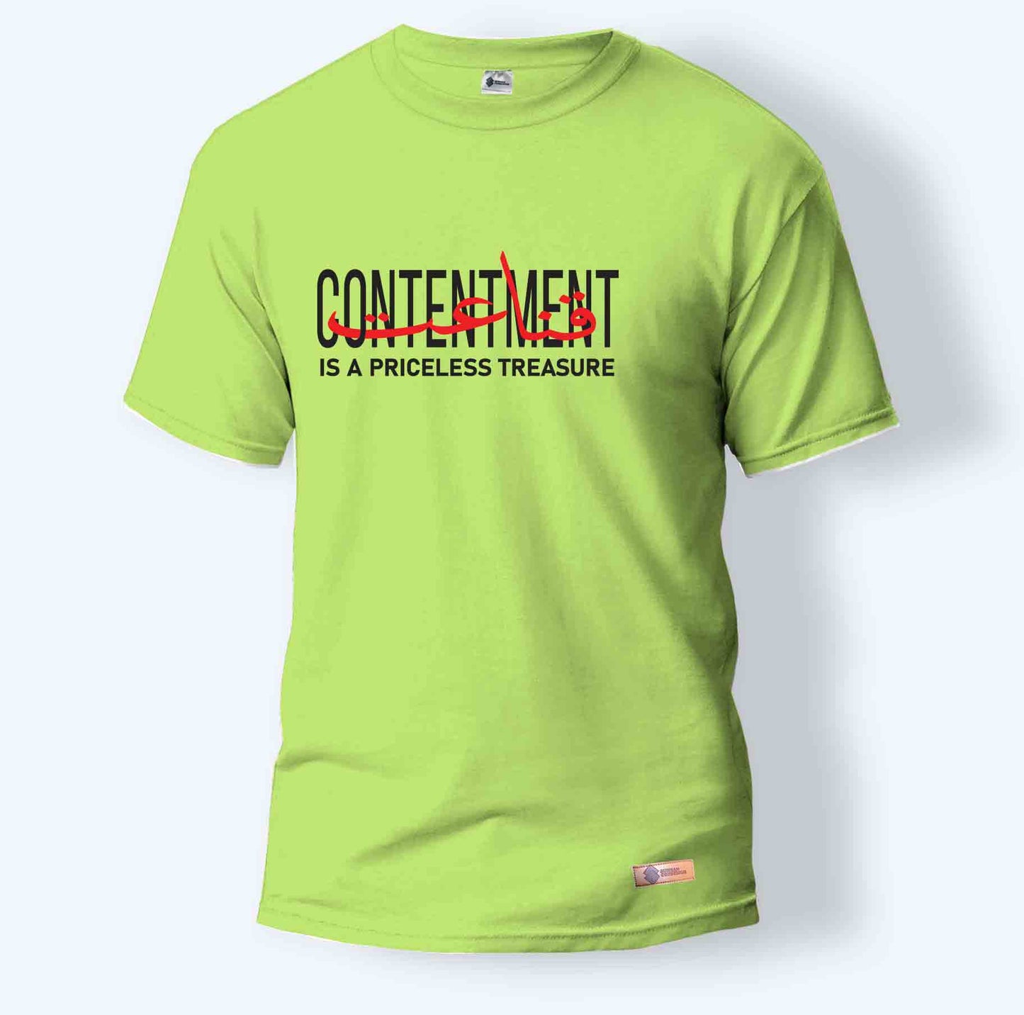 Contentment is a Priceless Treasure | Round Neck T-Shirt for Men