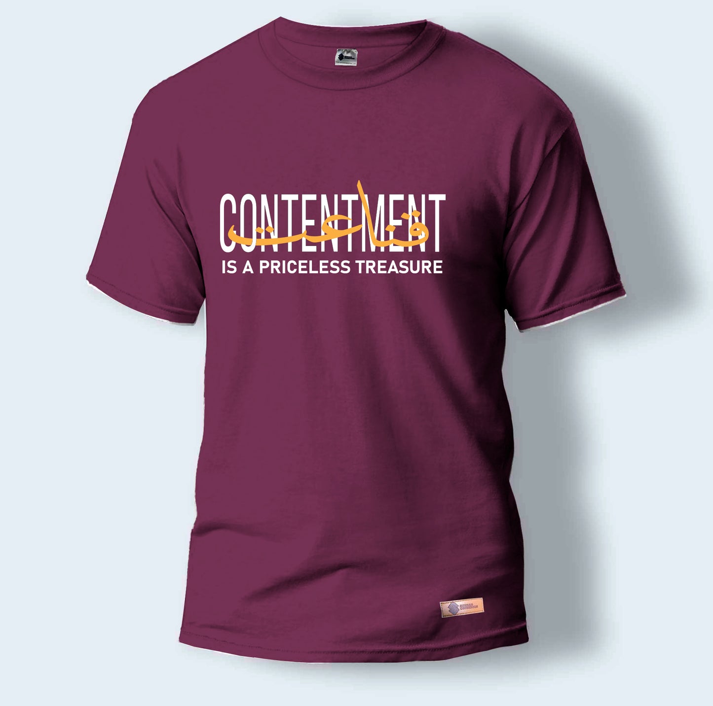 Contentment is a Priceless Treasure | Round Neck T-Shirt for Men