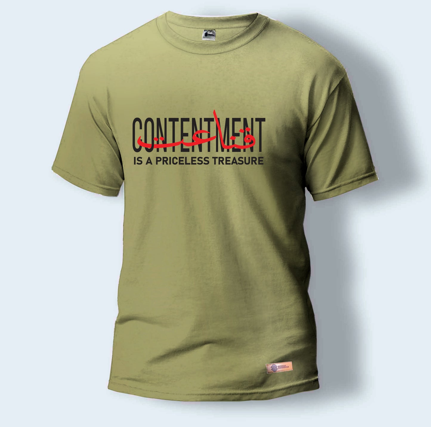 Contentment is a Priceless Treasure | Round Neck T-Shirt for Men