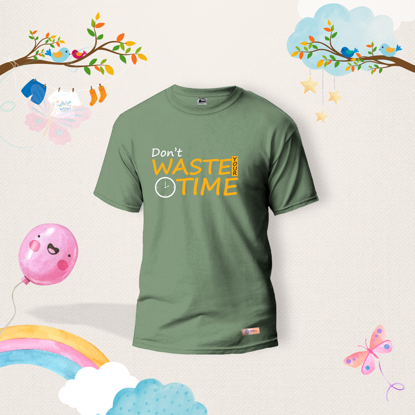 Don't Waste your time Kids Shirts