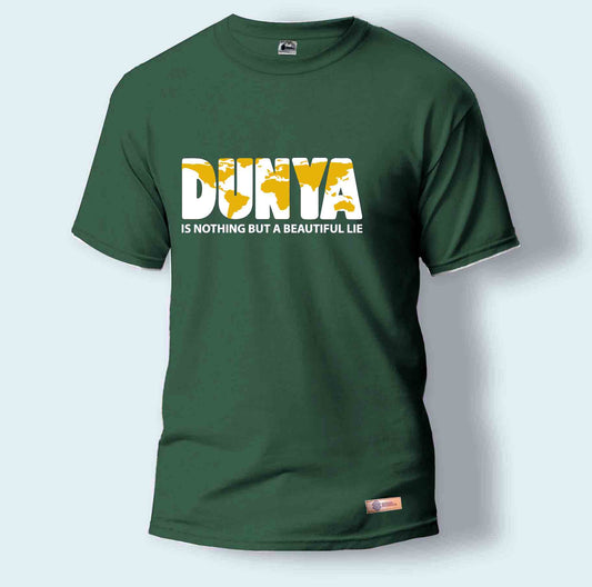 Dunya is Nothing But a Beautiful Lie | Round Neck T-Shirt for Men