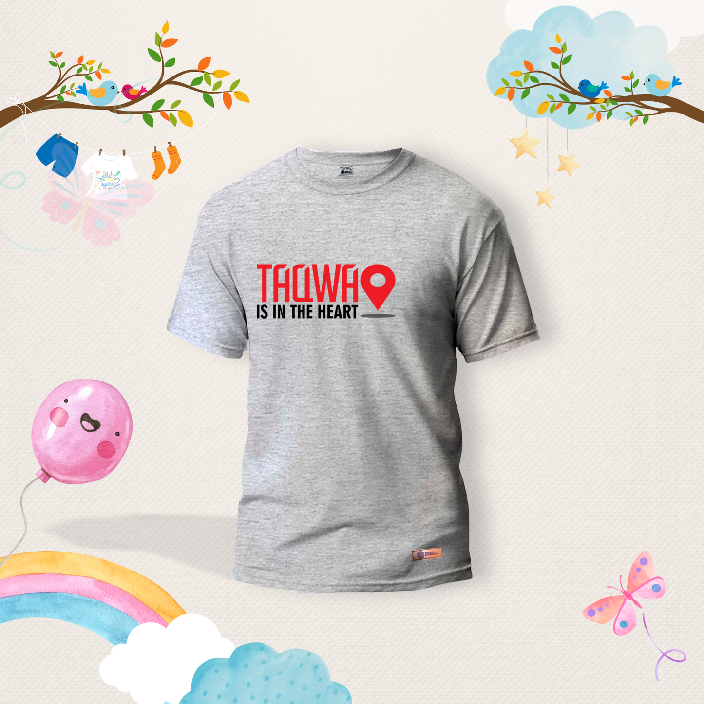 Taqwa is in the Heart Kids Shirts