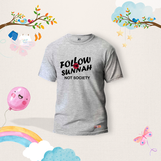 Follow The Sunnah Not Society Kids Shirts