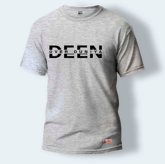 Deen Over Duniya | Round Neck T-Shirt for Men