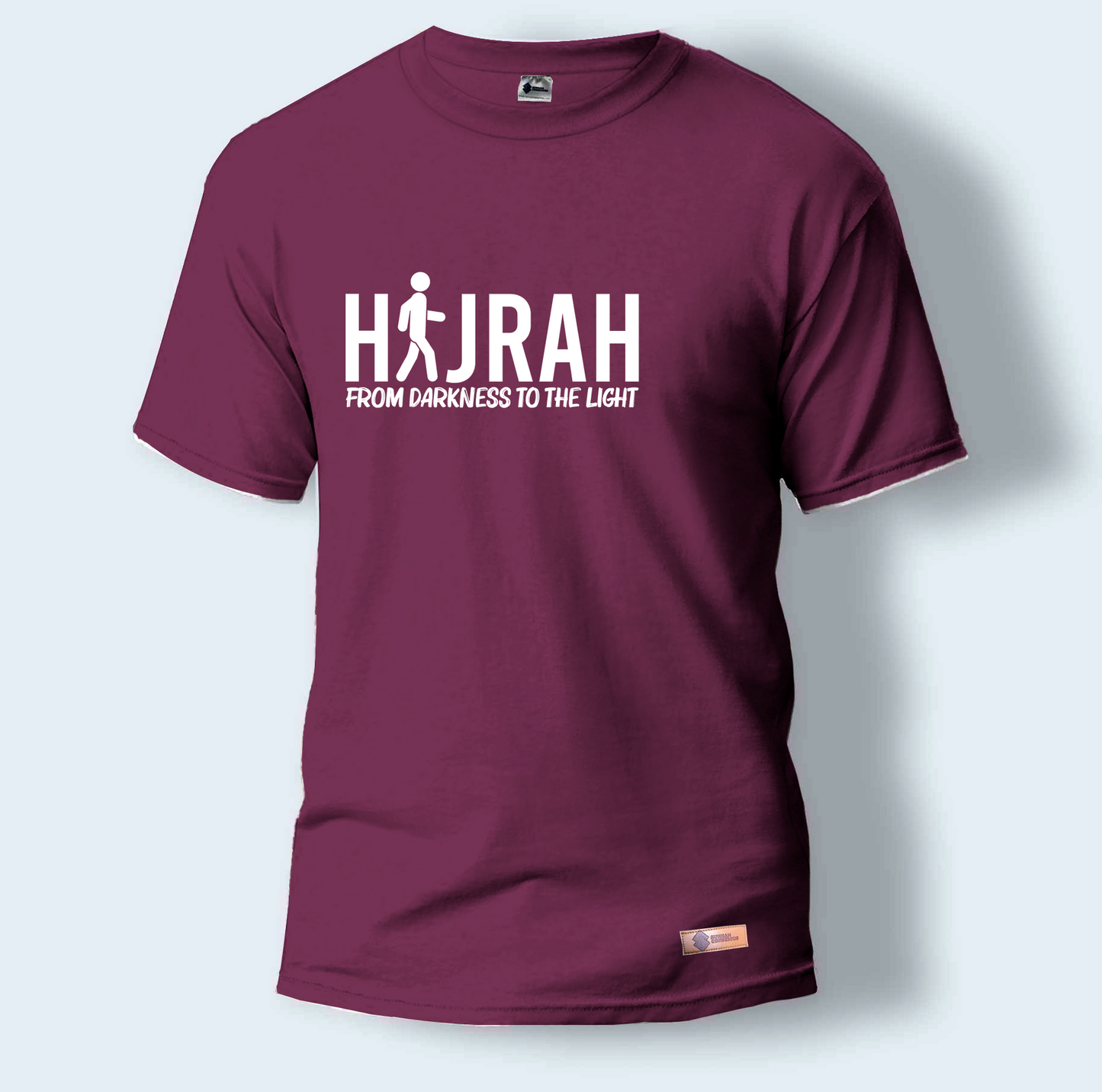Hijrah From Darkness To The Light | Round Neck T-Shirt for Men