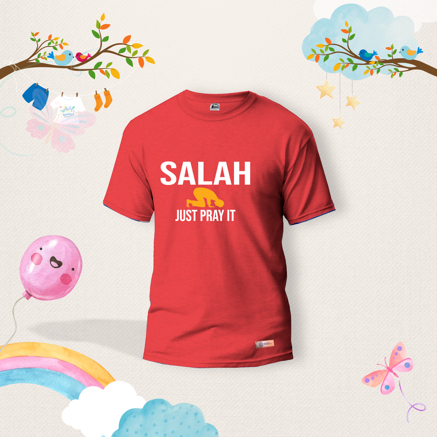 Salah Just Pray it Kids Shirts