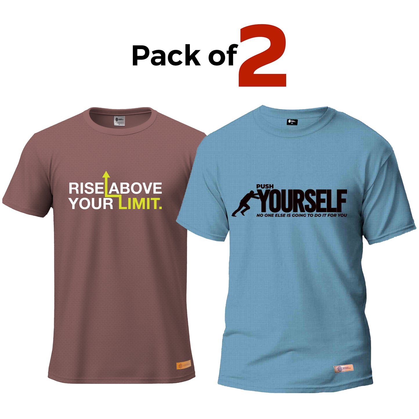 Pack of 2 Round Neck Waffle Shirt