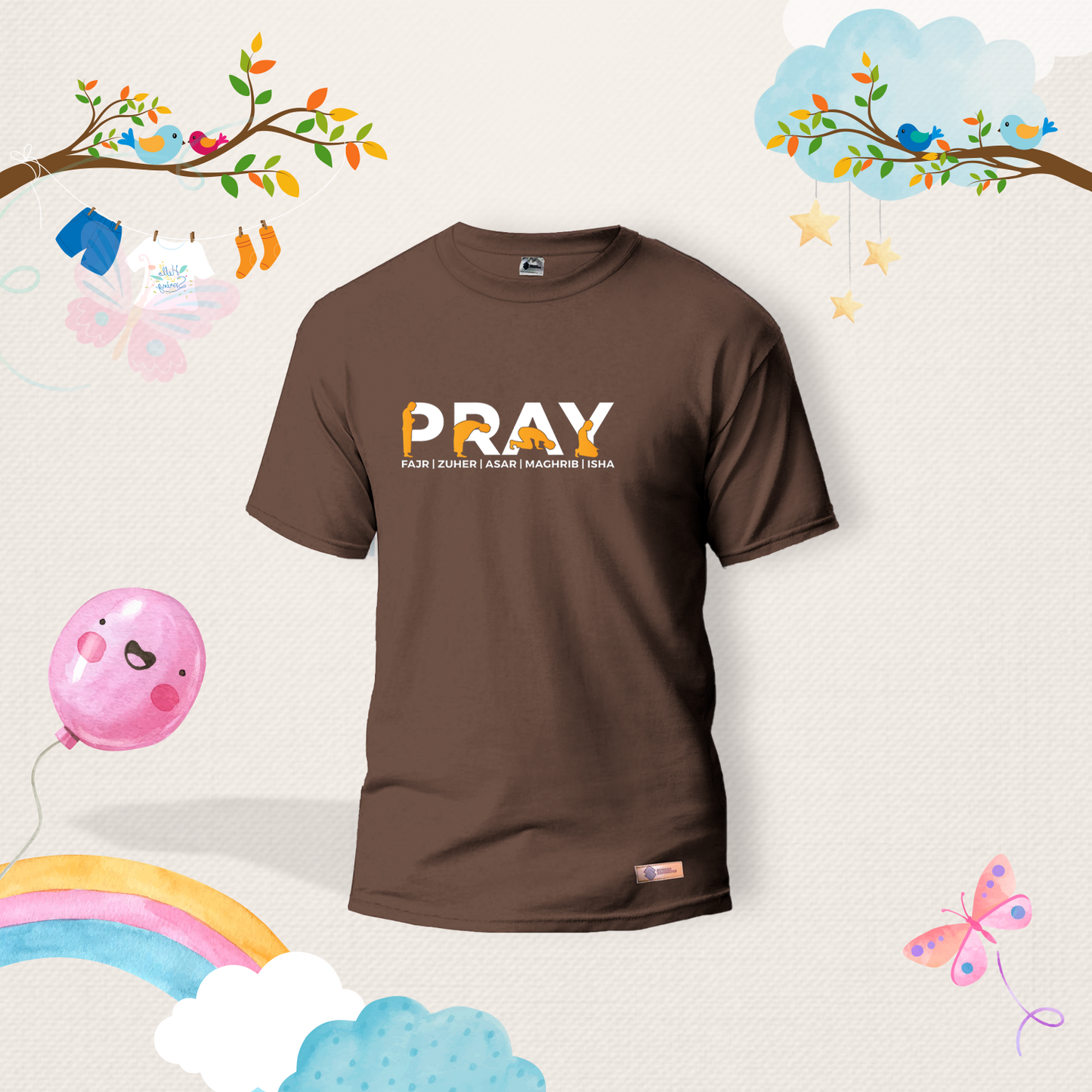 Pray Fajr | Zuher | Asar | Maghrib | Isha Kids Shirts