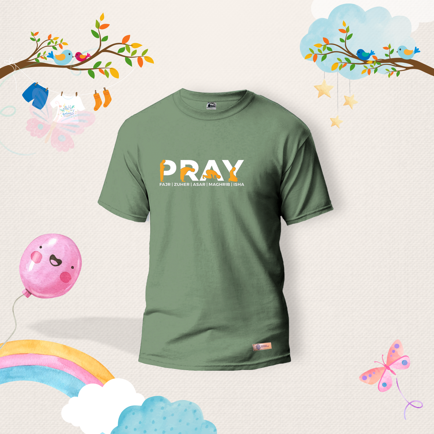 Pray Fajr | Zuher | Asar | Maghrib | Isha Kids Shirts