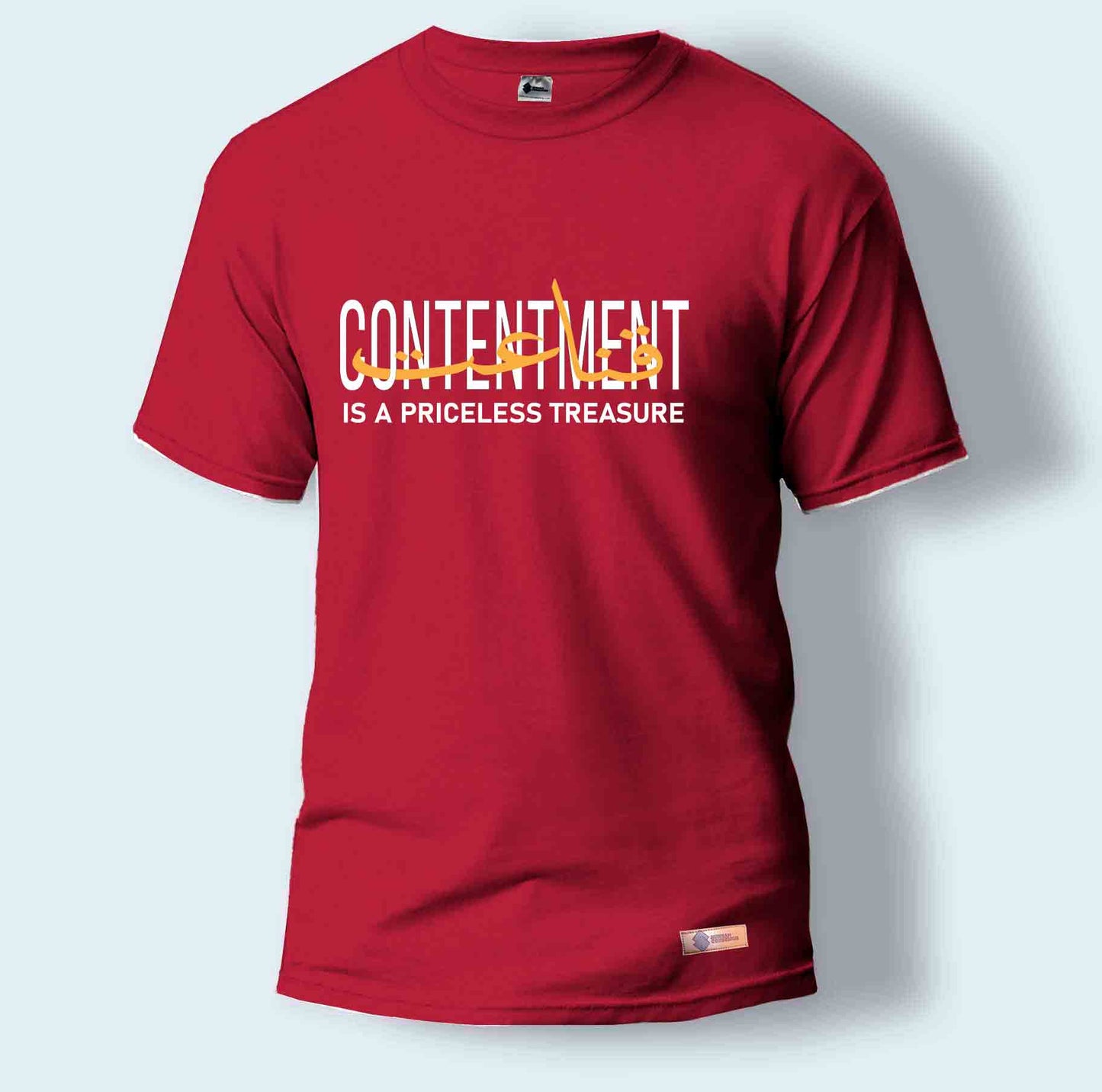 Contentment is a Priceless Treasure | Round Neck T-Shirt for Men