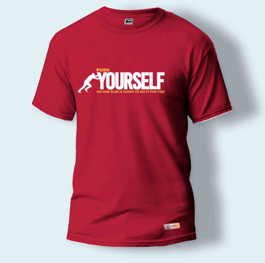 Push Yourself | Round Neck T-Shirt for Men