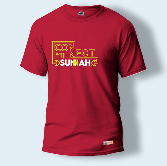 Connect With The Sunnah | Round Neck T-Shirt for Men