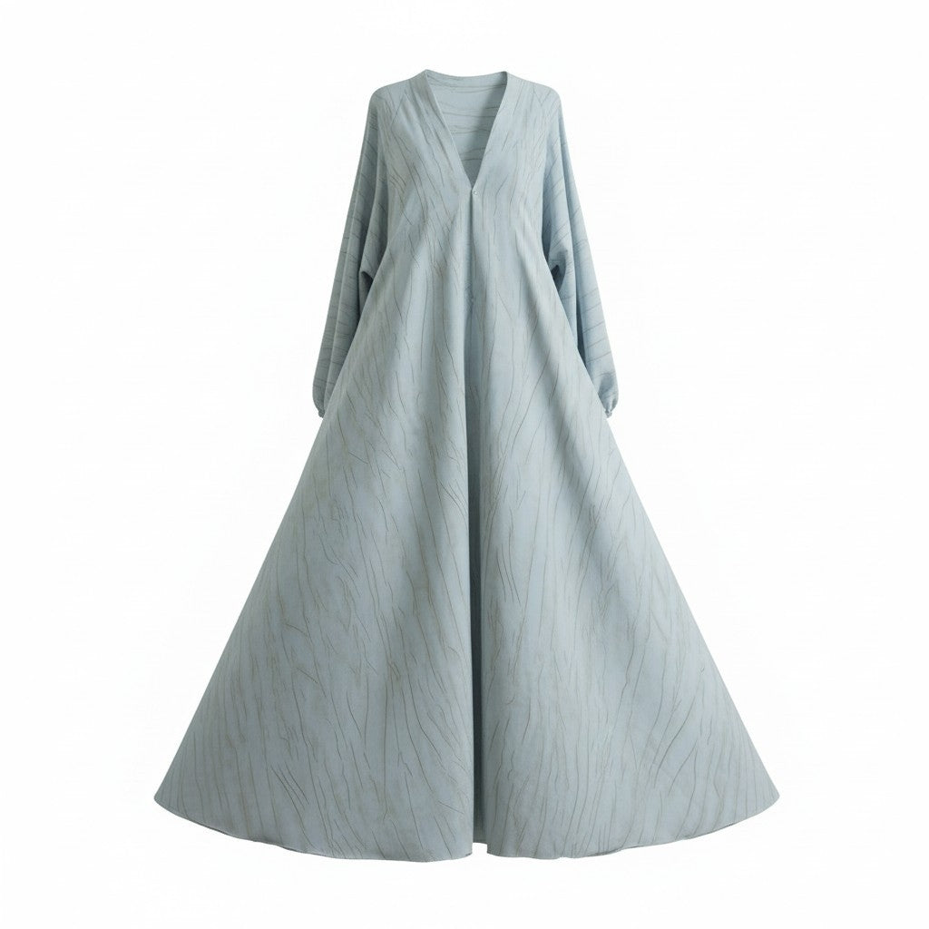 Silver Blue | Printed Abaya