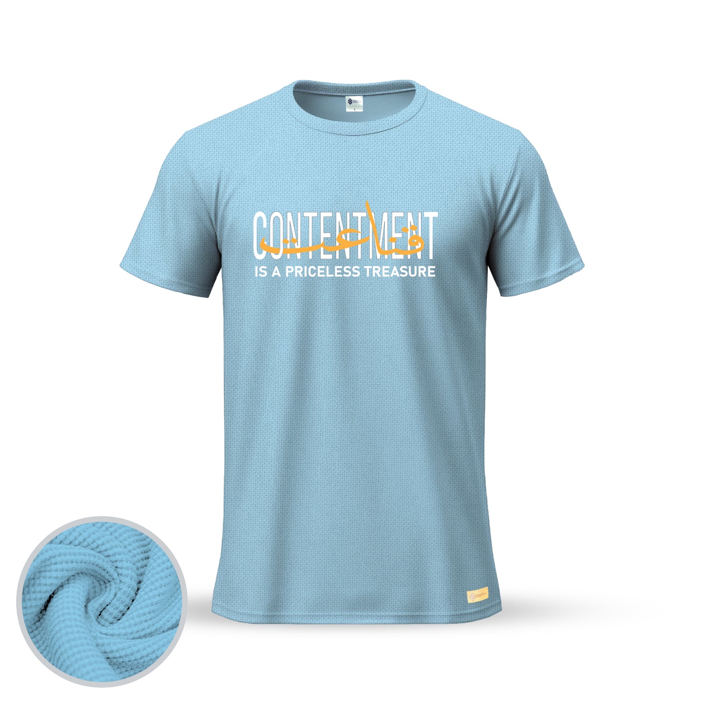 Contentment is a Priceless Treasure | Thermal Round Neck T-Shirt for Men