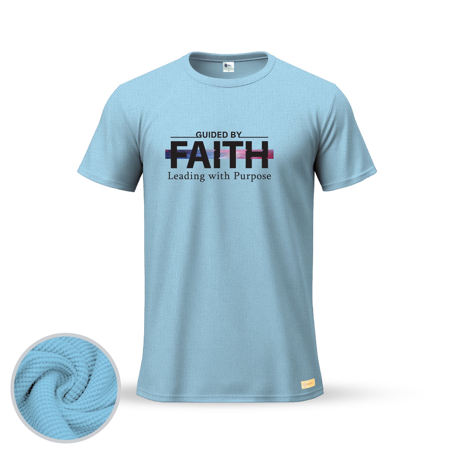 Guided By Faith Leading with Purpose | Thermal Round Neck T-Shirt for Men