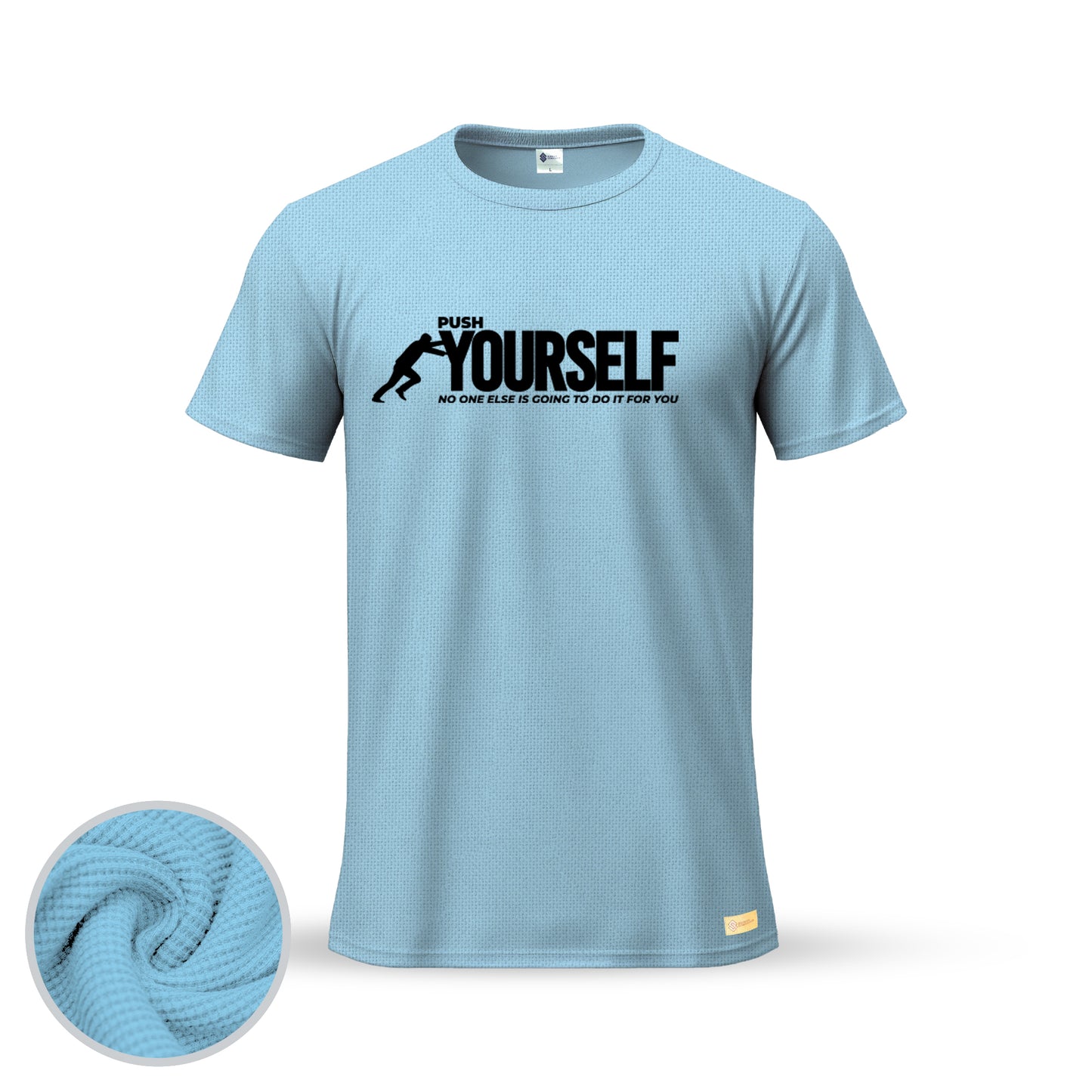 Push Yourself | Thermal Round Neck T-Shirt for Men
