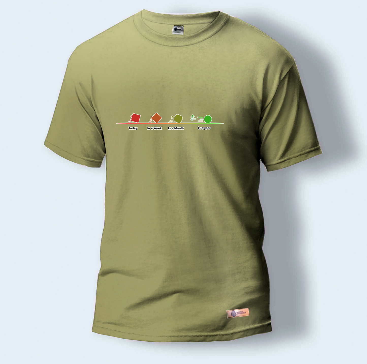 Today, In a Week, In a Month and In a Year | Round Neck T-Shirt for Men