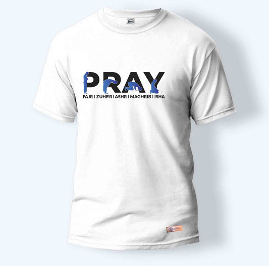 Pray Fajr, Zuher, Asar, Maghrib, Isha | Round Neck T-Shirt for Men