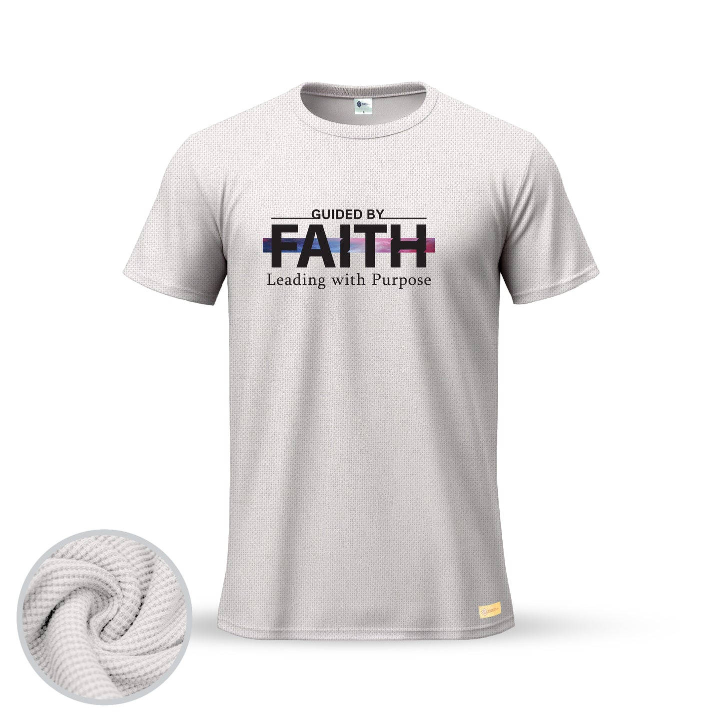 Guided By Faith Leading with Purpose | Thermal Round Neck T-Shirt for Men