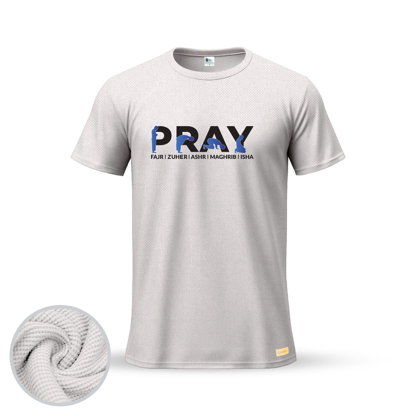 Pray Fajr, Zuher, Asar, Maghrib, Isha | Thermal Round Neck T-Shirt for Men