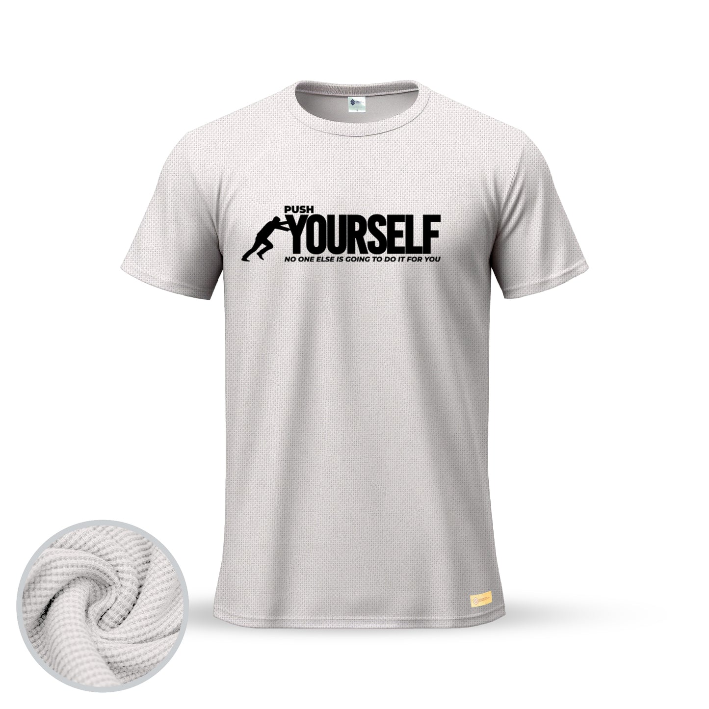 Push Yourself | Thermal Round Neck T-Shirt for Men