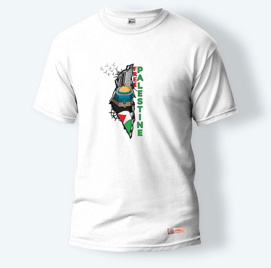Free Palestine | Round Neck T-Shirt for Men