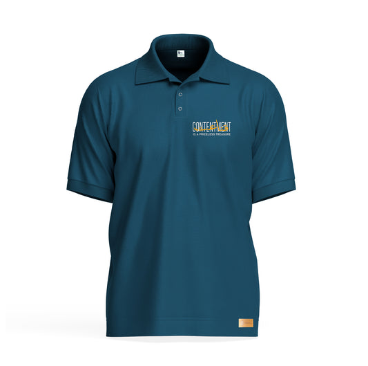 Contentment is a priceless treasure Polo Shirt