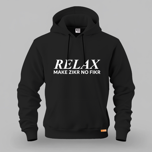 Relax Make Zikr No Fikr Kangaroo Hoodie