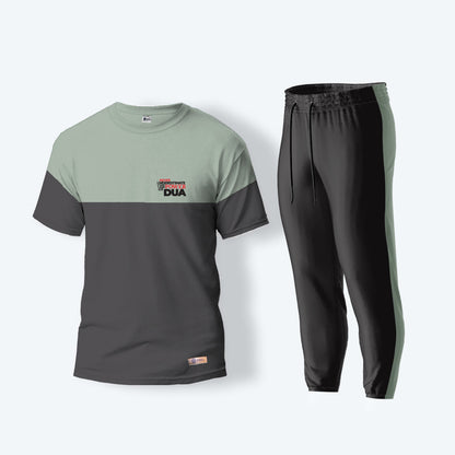 Black and Sea Green Track Suit