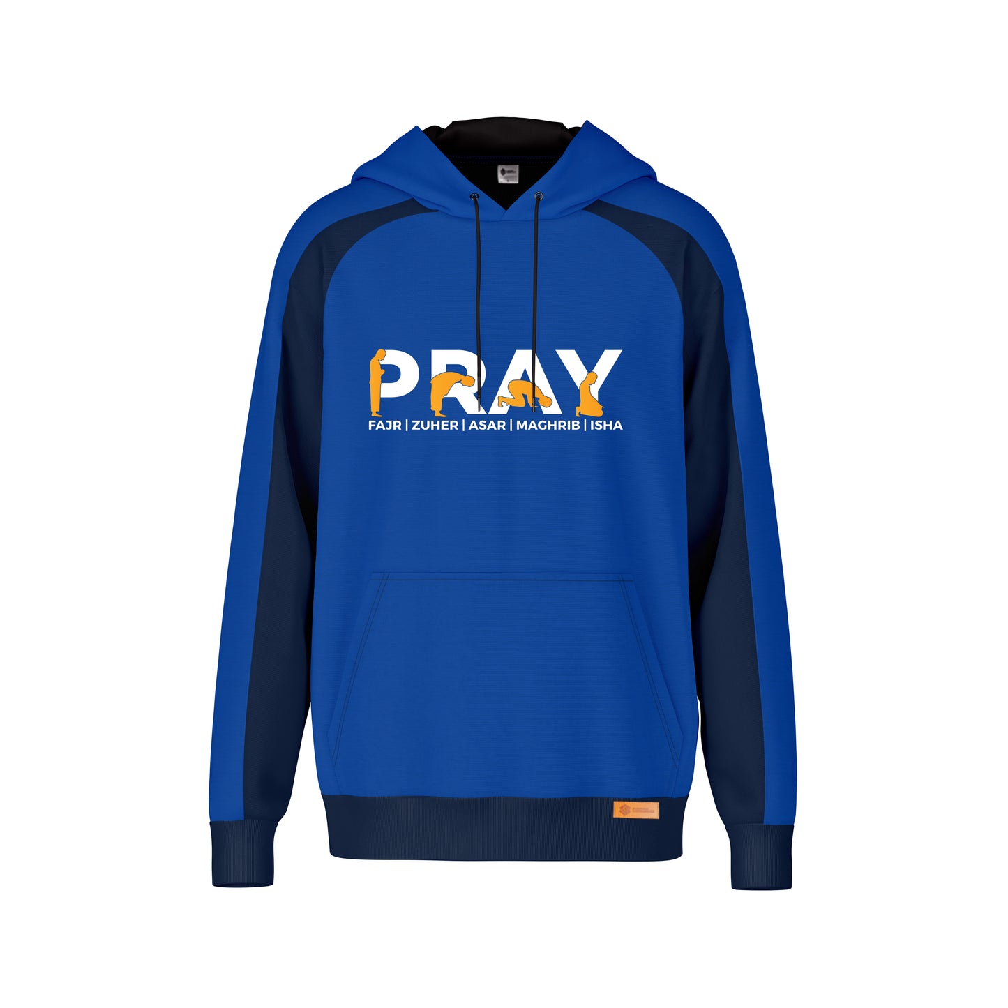 Royle Blue and NavyBlue Kangaroo Hoodie