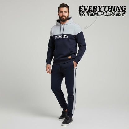 Heather Grey & Navy Blue | Tracksuit