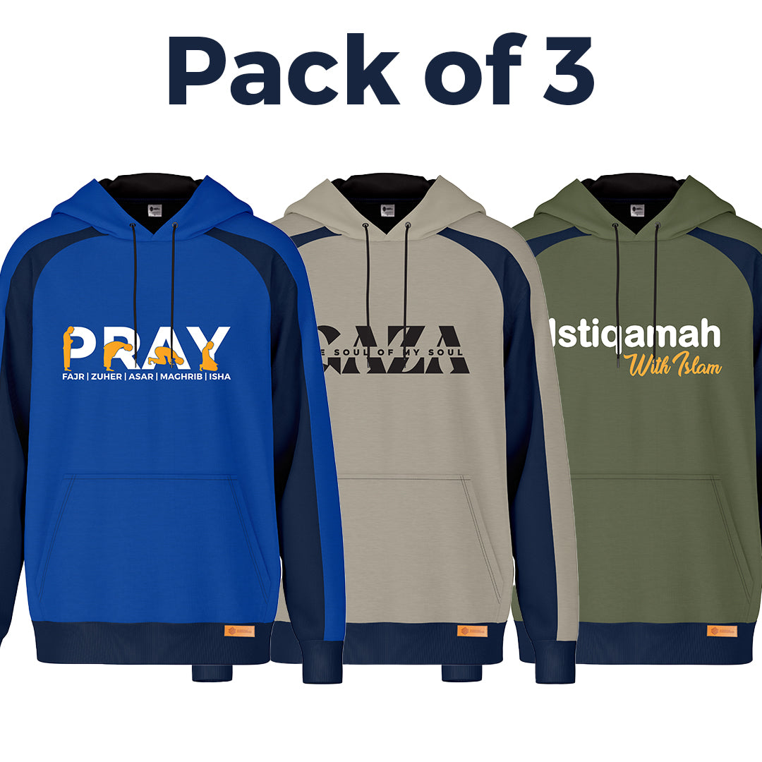 Pack of 3 Kangaroo Hoodie