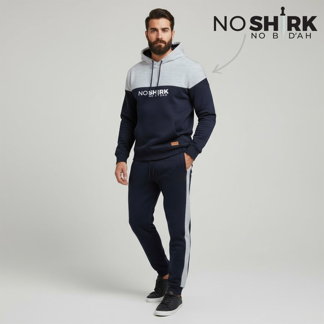 Heather Grey & Navy Blue | Tracksuit