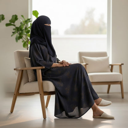 PRINTED ABAYA (FRONT OPEN)