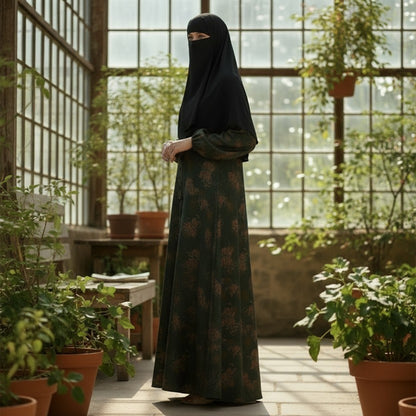 PRINTED ABAYA (FRONT OPEN)