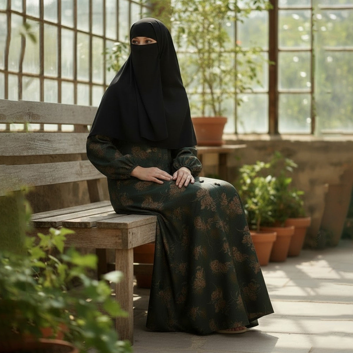 PRINTED ABAYA (FRONT OPEN)