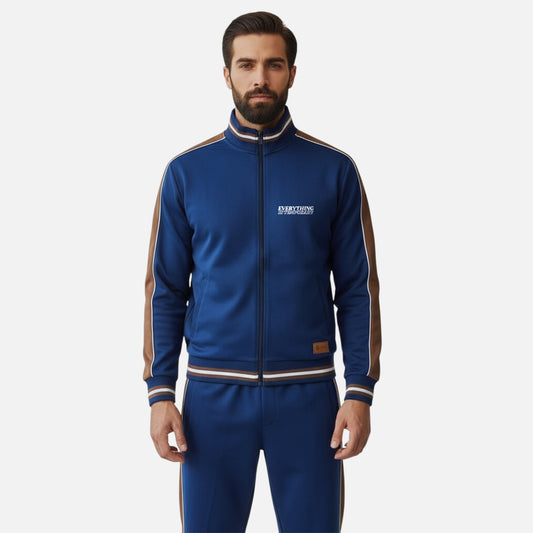 Navy Blue Brown | Tracksuit
