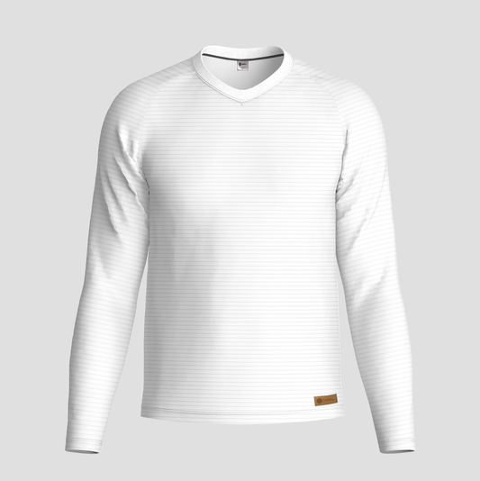 White Thermal Waffle Full Sleeves Shirts