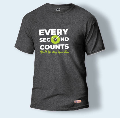 Every Second Counts | Round Neck T-Shirt for Men