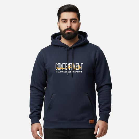 Contentment is a Priceless Treasure | Kangaroo Hoodies